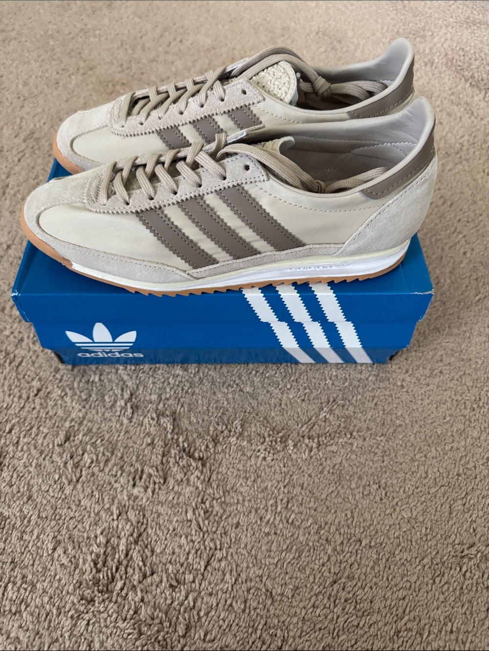 adidas Beige and Tan SL 72 Casual Sneakers